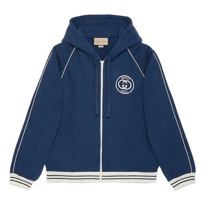 Gucci o1loc1c0925 Cotton Jersey Sweatshirt With Patch in Blue Size US L / EU 52-54 / 3 - 1 Thumbnail
