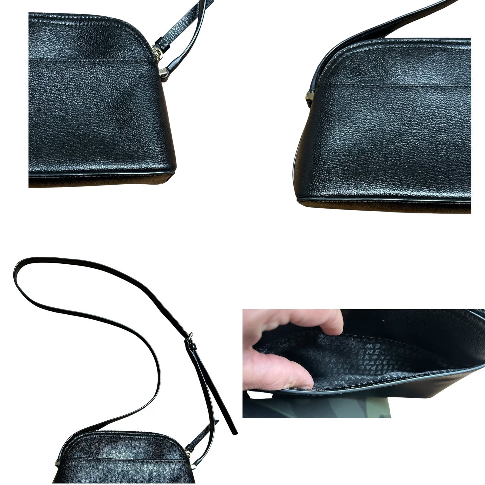 Vintage kate spade new york Crossbody Bag Peggy Patterson Drive Black Leather Purse Small Women 9in 3in Zip Pebbled Leather Strap Crossbody Size ONE SIZE - 10 Thumbnail