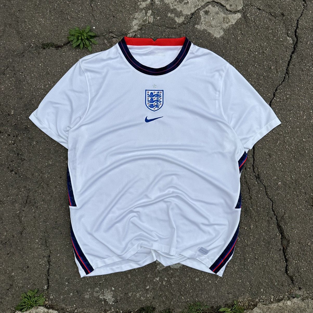 Nike × Vintage Vintage Nike England Centre Logo Big Swoosh Football Y2K 90s Size US XXL / EU 58 / 5 - 1 Thumbnail