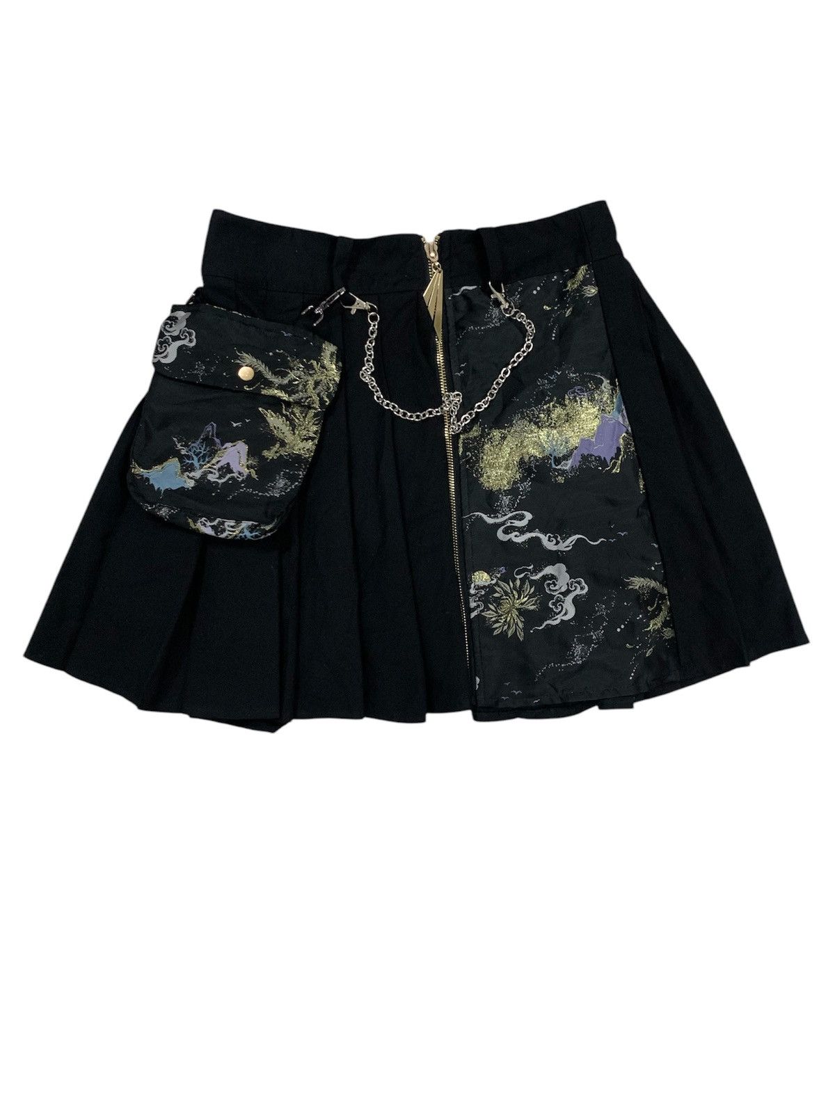 Japanese Brand Asymmetric mode center zip-up pleated skirt Size 27" / US 4 / IT 40 - 4 Thumbnail