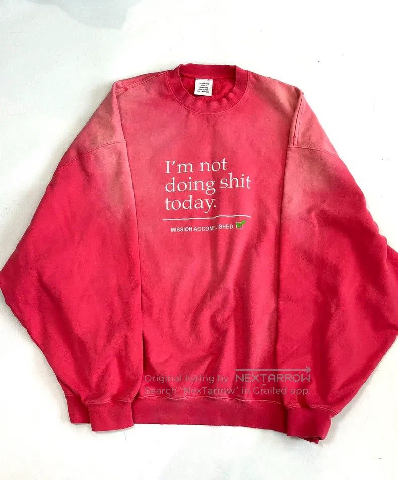 Vetements Vetements Washed Pink Slouchy Hoodie Size US S / EU 44-46 / 1 - 1 Thumbnail