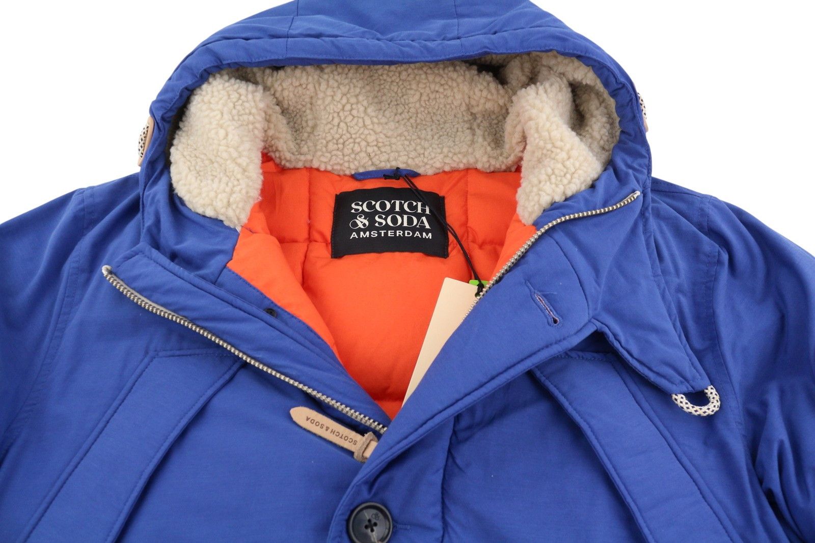 Scotch & Soda M Blue Heavy Padded Hooded Parka RRP381 88471 Size US M / EU 48-50 / 2 - 5 Thumbnail