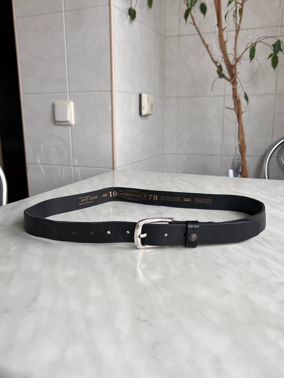 Diesel Vintage 00s Diesel Avantgarde logo leather Belt 95 cm buckle Size ONE SIZE - 7 Thumbnail