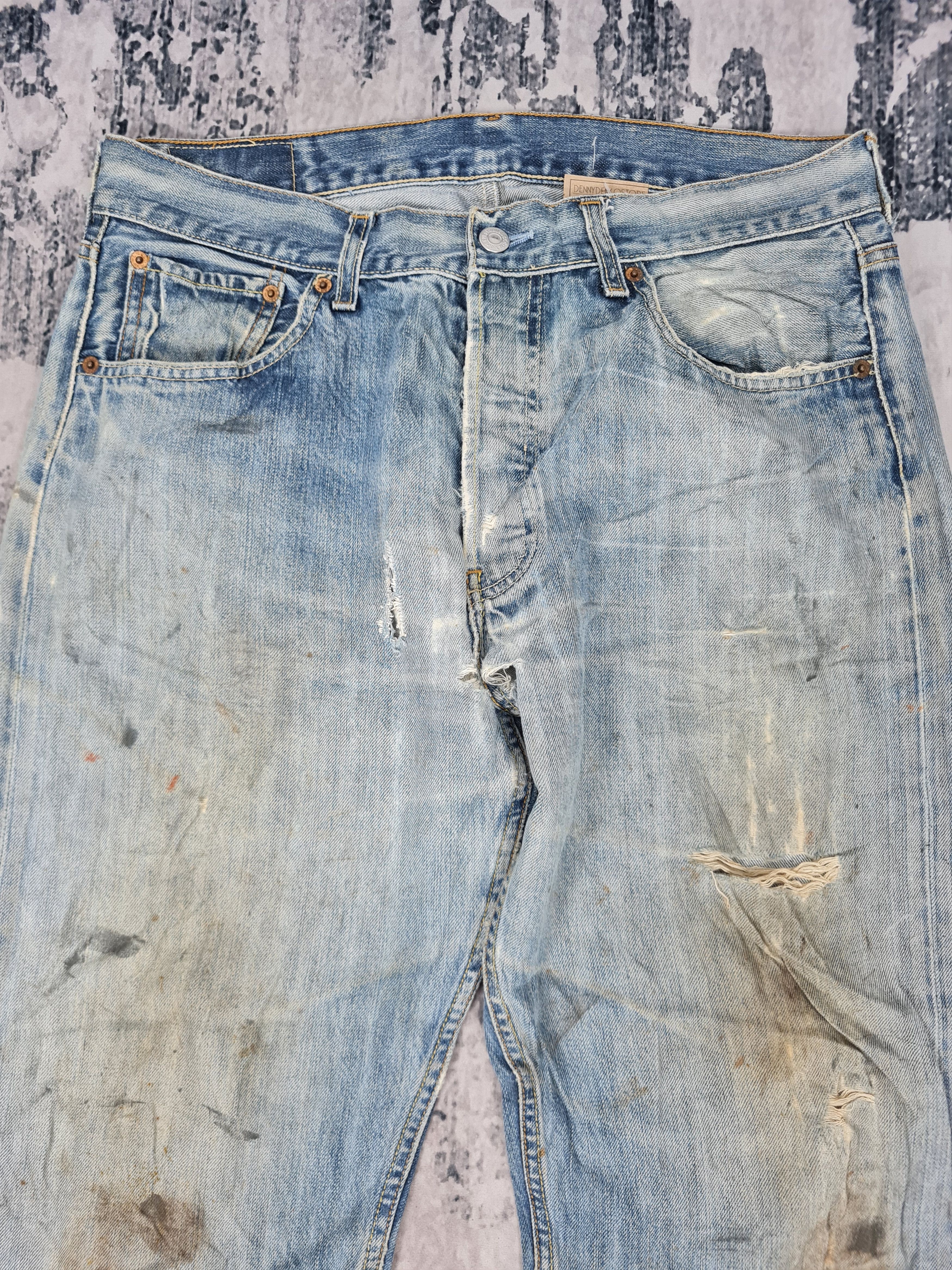 Levi's Vtg LEVIS 501 Distressed Faded Worn Jeans L0380 Size 34X29 Size US 34 / EU 50 - 4 Thumbnail
