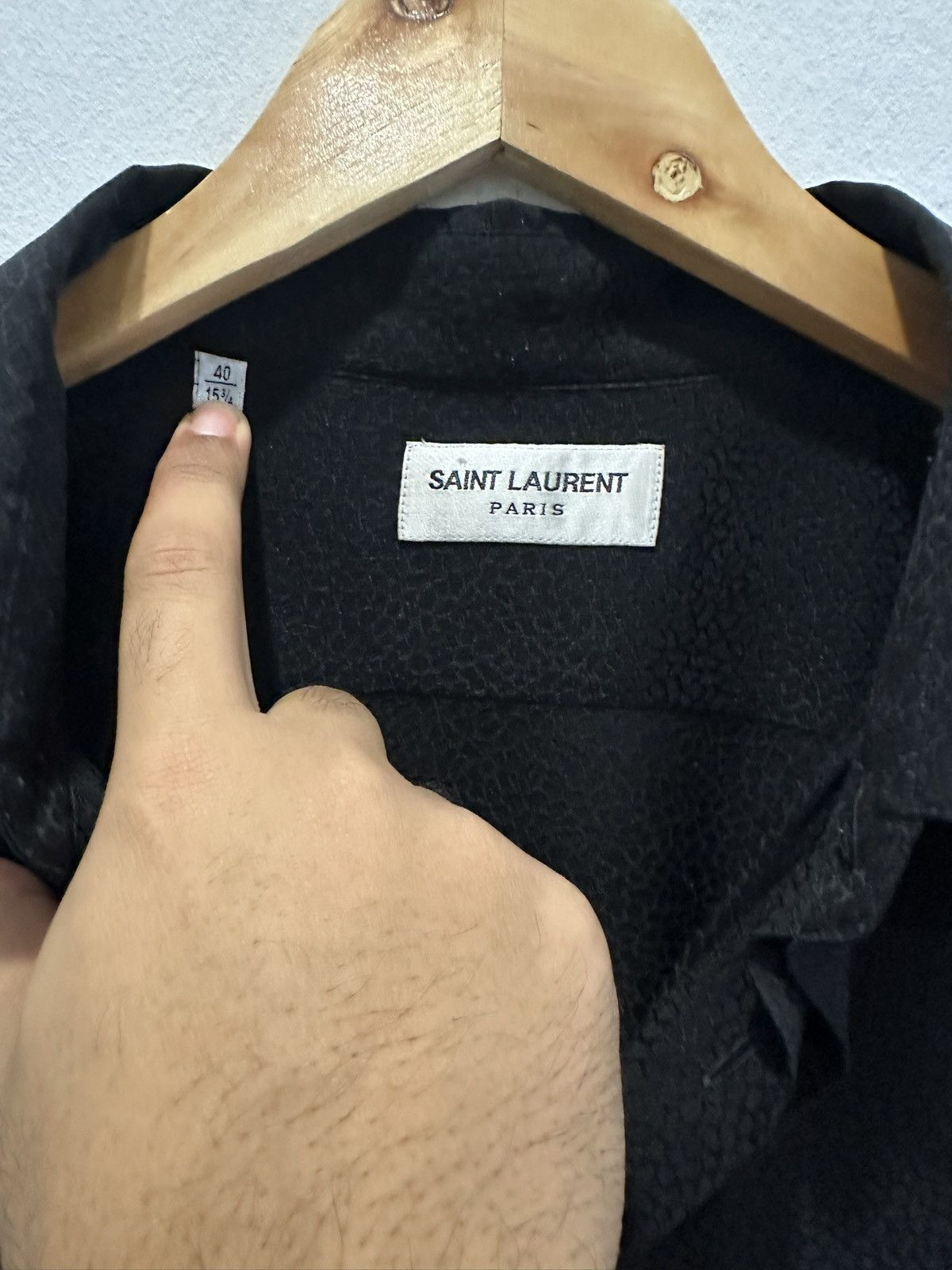Saint Laurent Paris SS23 Saint Laurent Shirt in Matte and Shiny Silk Size US L / EU 52-54 / 3 - 4 Thumbnail