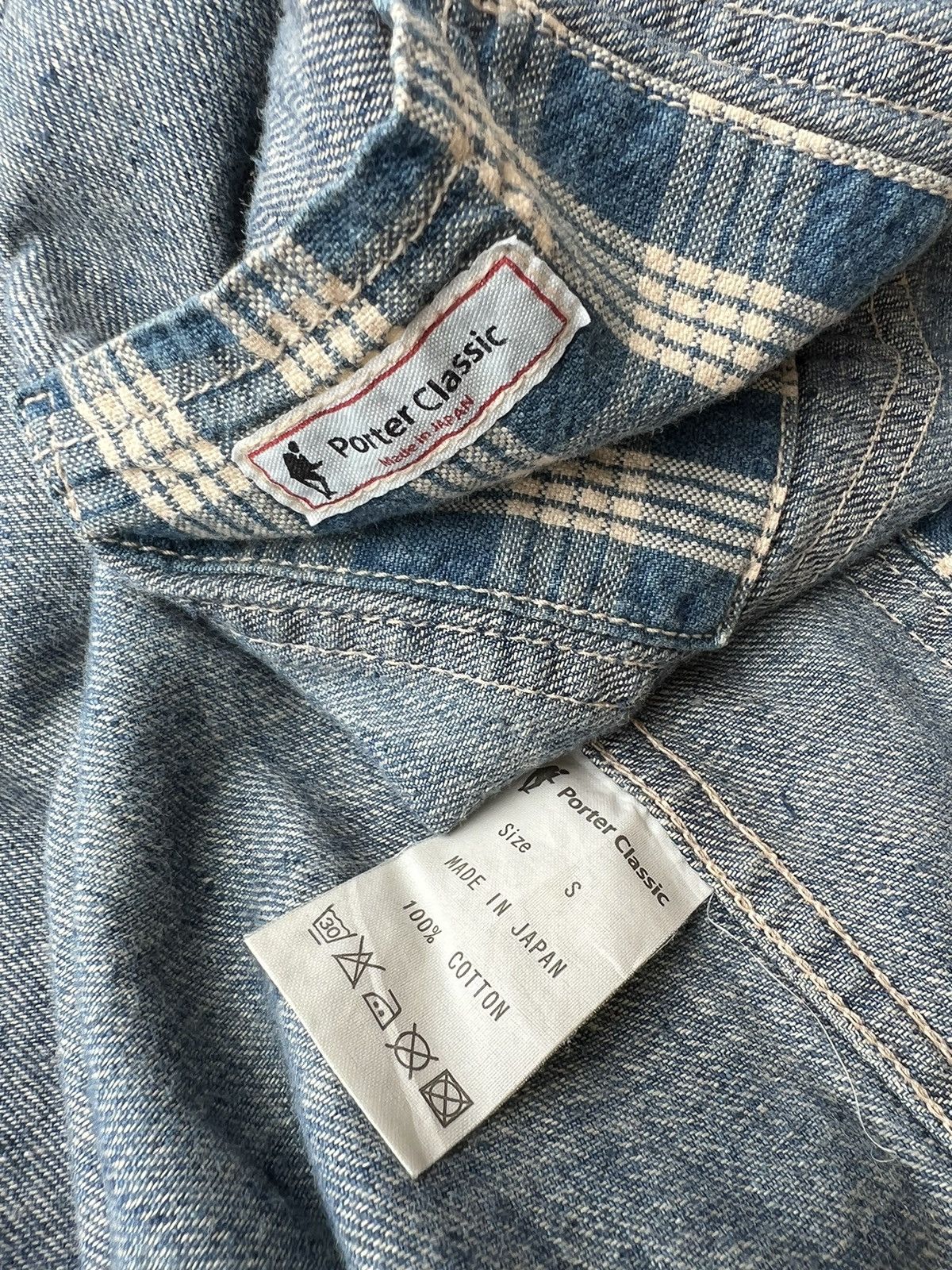 Porter Classic Porter Classic Light Denim Multiple Pocket Chore Jacket Size US S / EU 44-46 / 1 - 21 Thumbnail