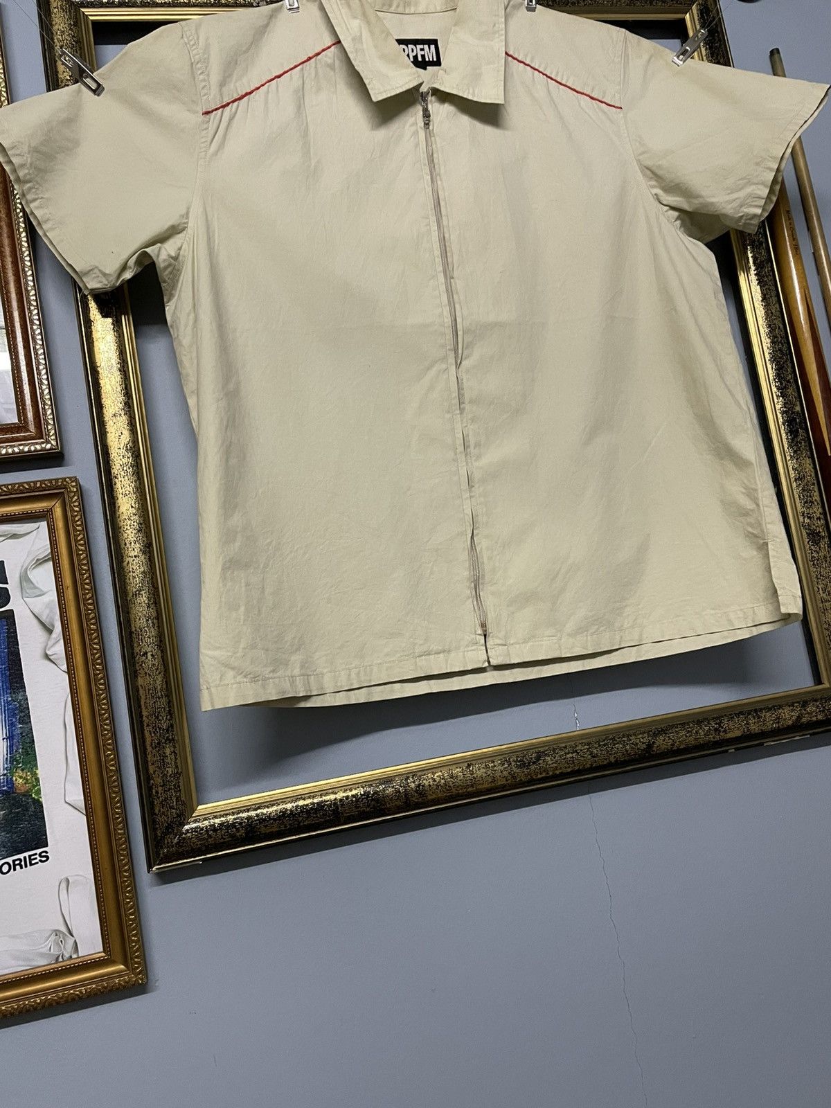 Japanese Brand × PPFM × Vintage Vintage 1990s Japan Designer Ppfm Cropped Nylon Style Tshirt Size US M / EU 48-50 / 2 - 4 Thumbnail