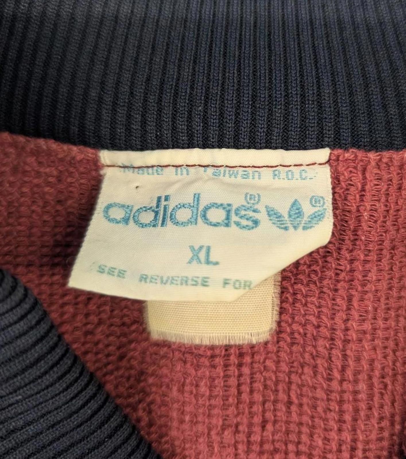 Adidas Vintage 80s Adidas Red and Navy Blue Lined Track Jacket Size US XL / EU 56 / 4 - 3 Thumbnail