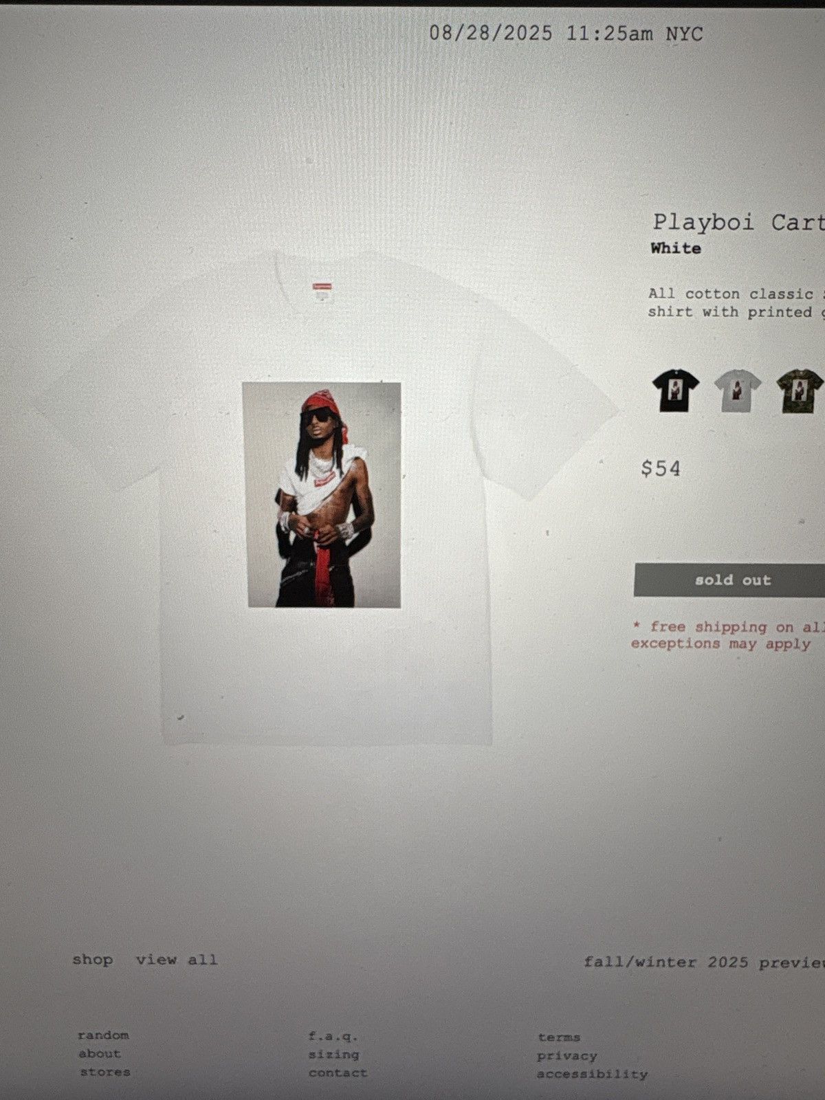 Supreme Playboi Carti Tee in White