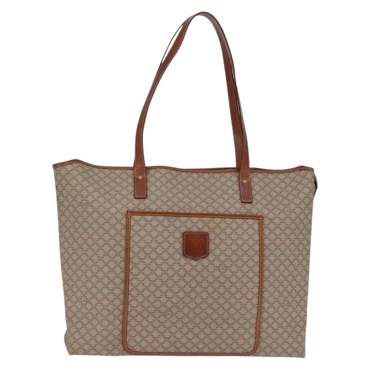 Celine CELINE Macadam Canvas Shoulder Bag Pvc Beige Gold Size ONE SIZE - 2 Thumbnail