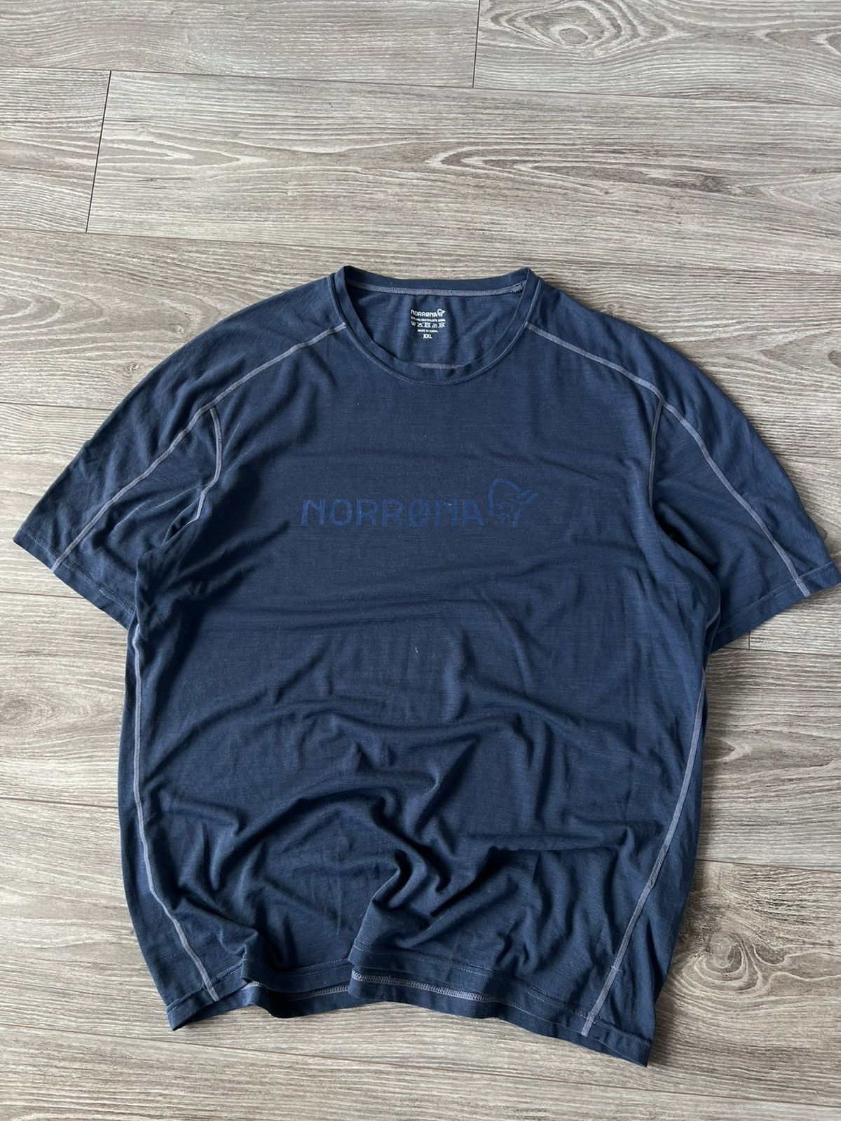 Norrona ‼️Norrona Big Logo Merino Wool Outdoor Equaliser Mens Tee‼️ Size US XXL / EU 58 / 5 - 12 Thumbnail