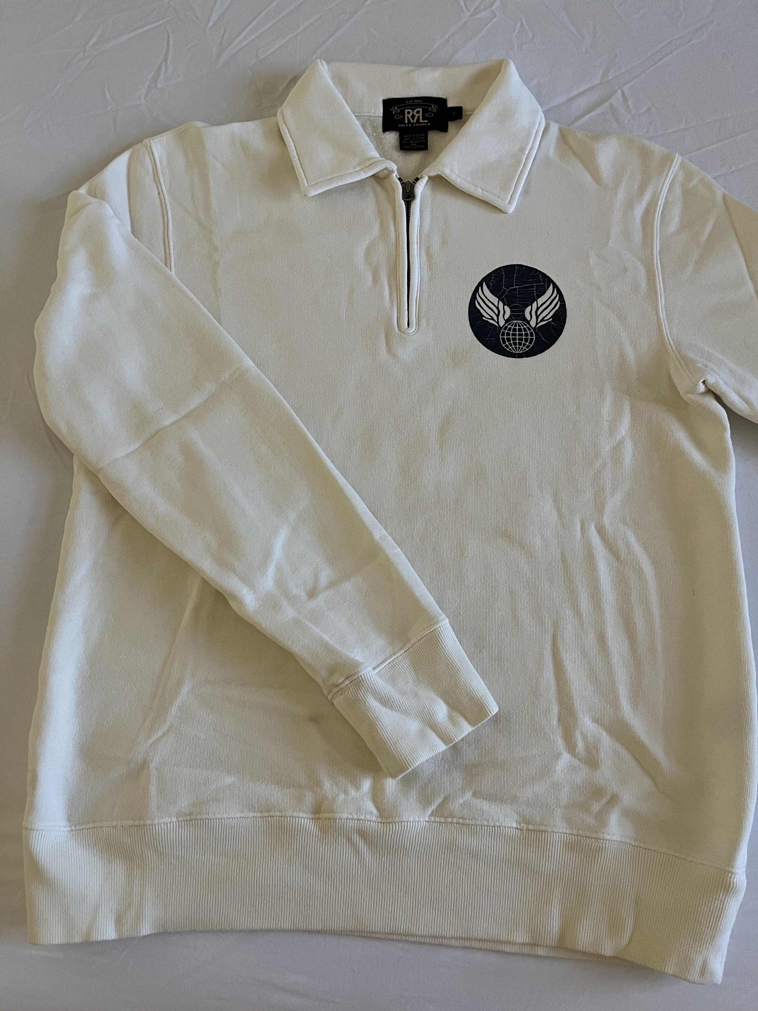 RRL Ralph Lauren RRL Quarter-Zip Pullover Air Force Sweater Small Size US S / EU 44-46 / 1 - 1 Thumbnail