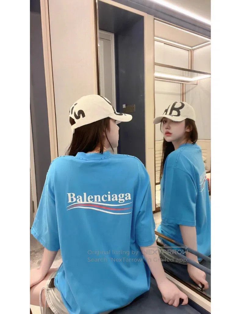Balenciaga Balenciaga Ice crack Coke blue short sleeve T-shirt Size US M / EU 48-50 / 2 - 7 Thumbnail