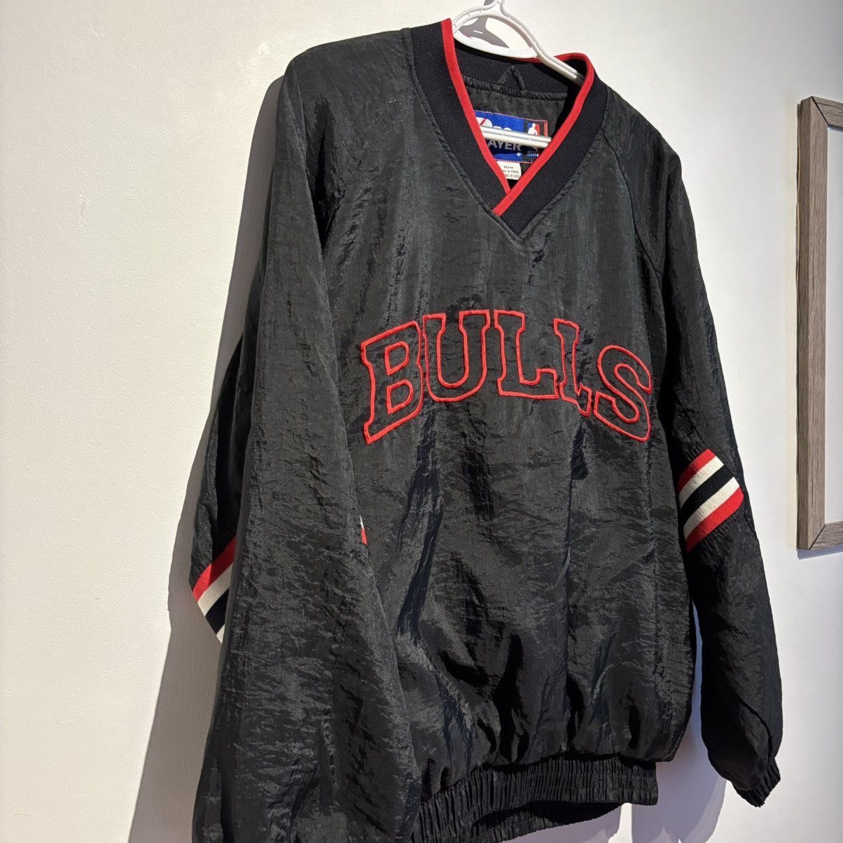 NBA × Pro Player × Vintage Vintage 90's Chicago Bulls Pro Player Windbreaker Black NBA Size US M / EU 48-50 / 2 - 11 Thumbnail