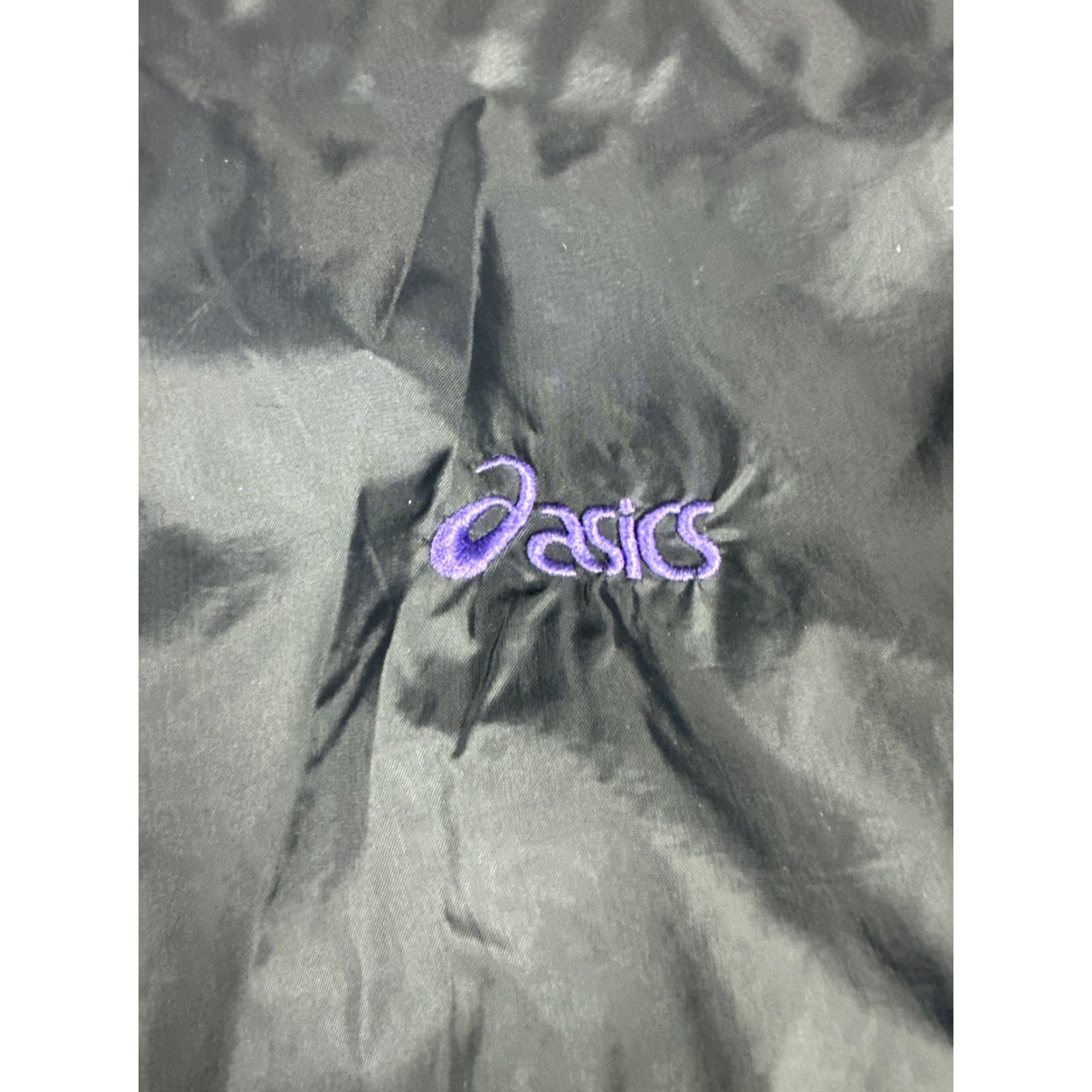Asics ASICS Vintage Running Windbreaker Jacket Black Purple Sz M 90s Mens Size US M / EU 48-50 / 2 - 3 Thumbnail