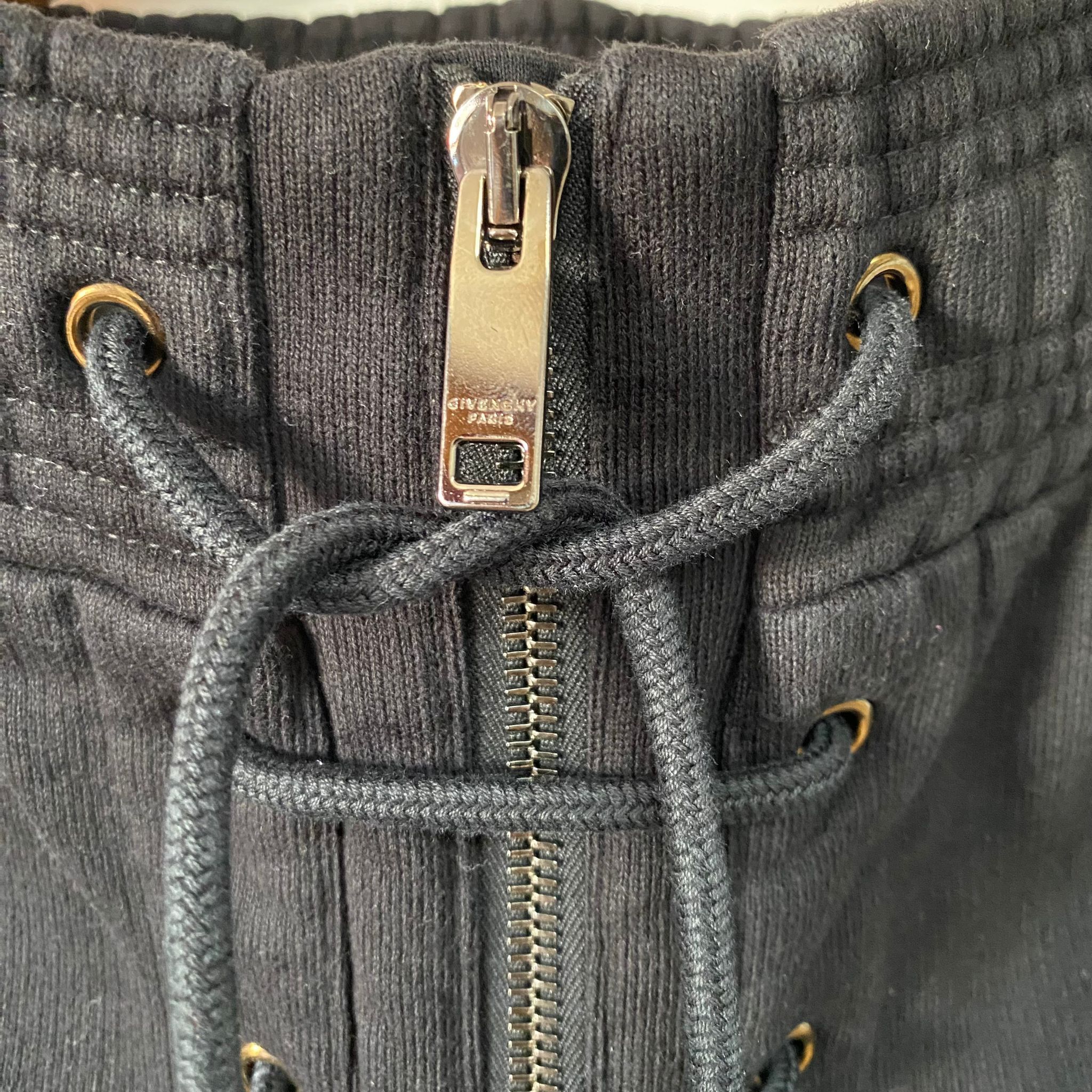 Givenchy Black Lace up Zipped Sweatpants Size US 32 / EU 48 - 3 Thumbnail