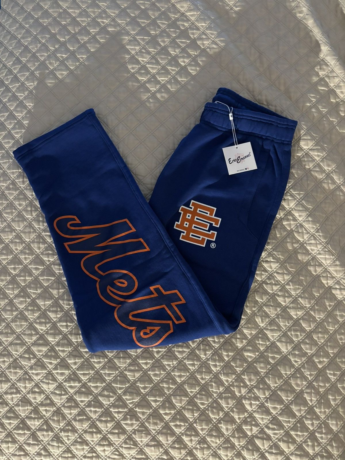 Pre-owned Eric Emanuel Eric Emmanuel “mets” Sweat Pants In Blue