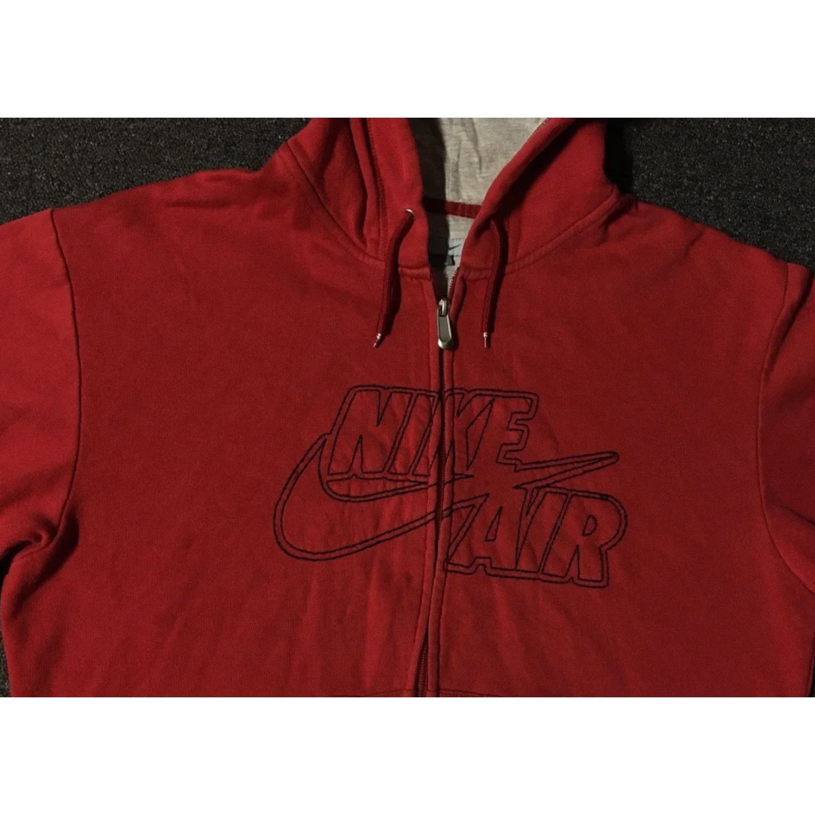 Nike VINTAGE Nike Air Faded Spellout Swoosh Zip Hoodie M Red Mens Hooded Sweatshirt 90s Hip Hop Grunge Logo Nike Sportswear Size US M / EU 48-50 / 2 - 4 Thumbnail