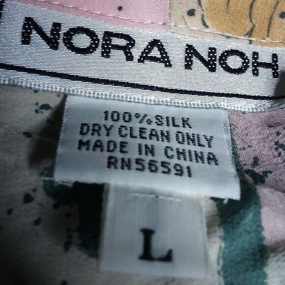 Other Vintage Nora Noh Geometric Stripes Pattern Silk Button Shirt Size L / US 10 / IT 46 - 5 Thumbnail