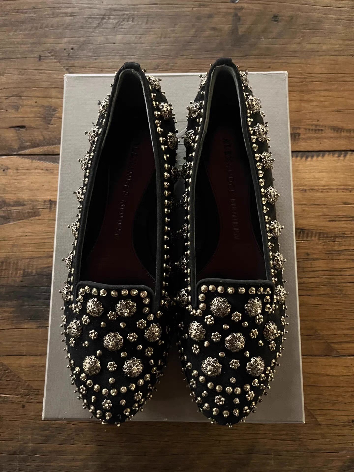 Alexander McQueen Alexander McQueen 15FW Women's Rose Studded Loafers Ｑ25 Size US 7 / IT 37 - 2 Thumbnail