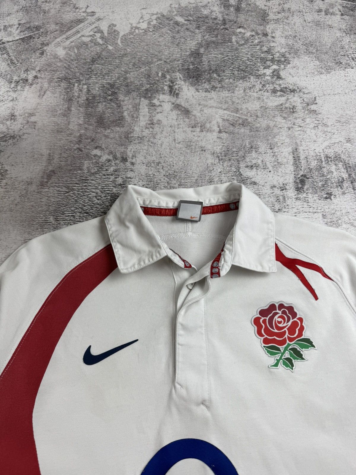 Nike Vintage Nike England 2003/2004 Rugby Y2K O2 Long Sleeve JerseyPolo T Shirt Size US L / EU 52-54 / 3 - 8 Thumbnail