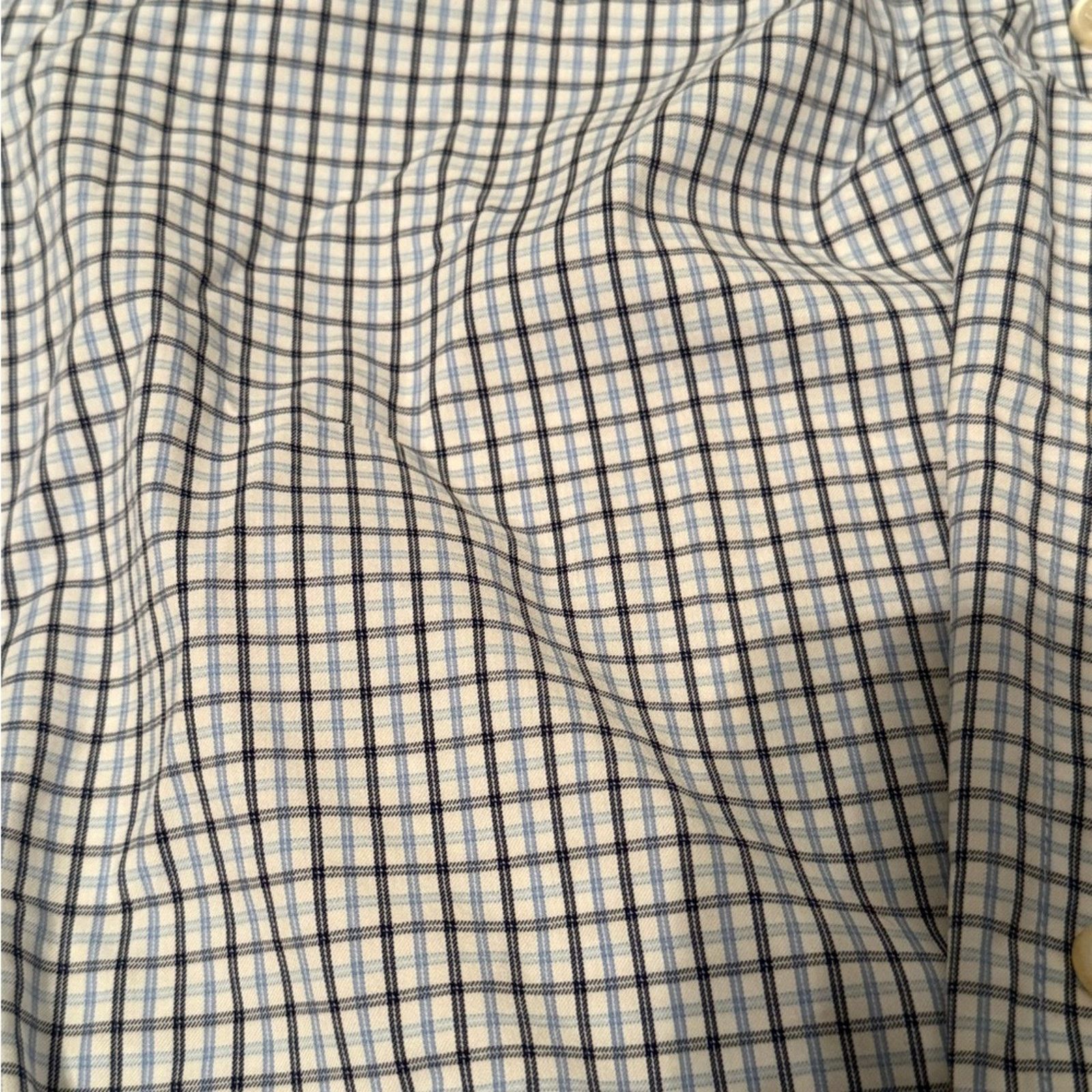 Peter Millar Peter Millar White and Blue Plaid Shirt Size US L / EU 52-54 / 3 - 3 Thumbnail