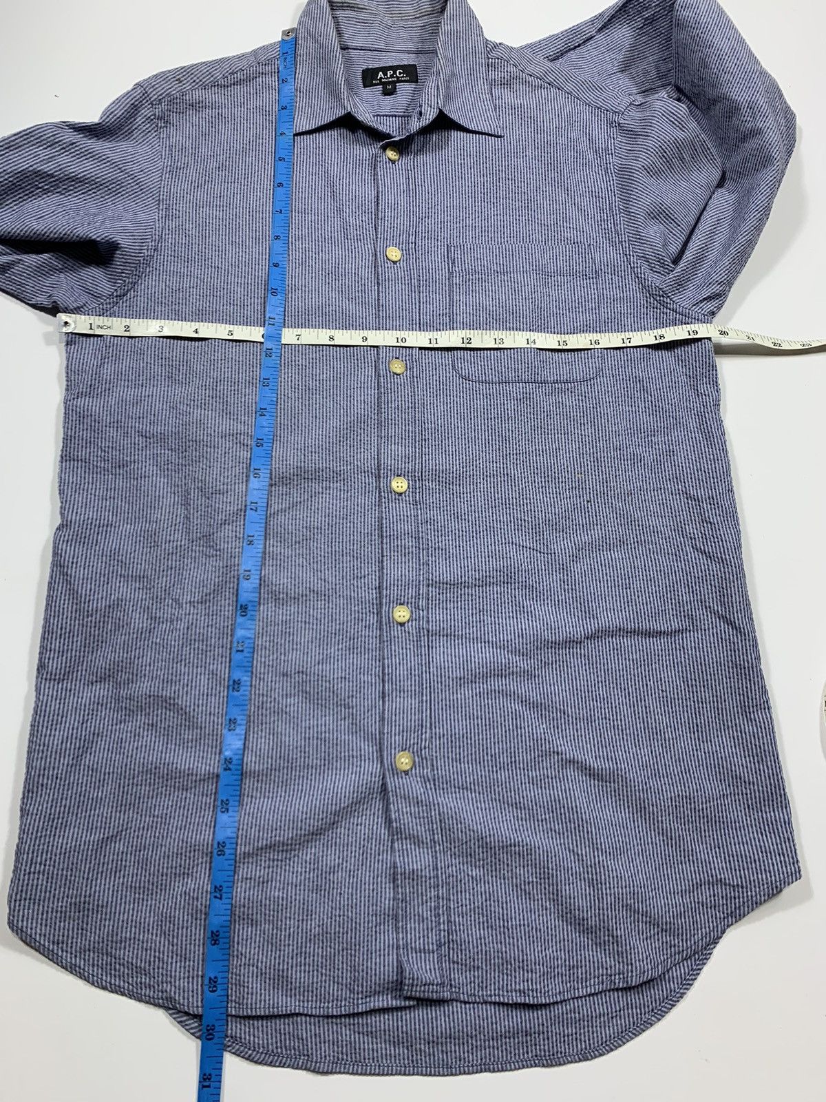 45rpm × A.P.C. × RRL Ralph Lauren A.P.C Long Sleeve striped butoon Down shirt Size US M / EU 48-50 / 2 - 6 Thumbnail