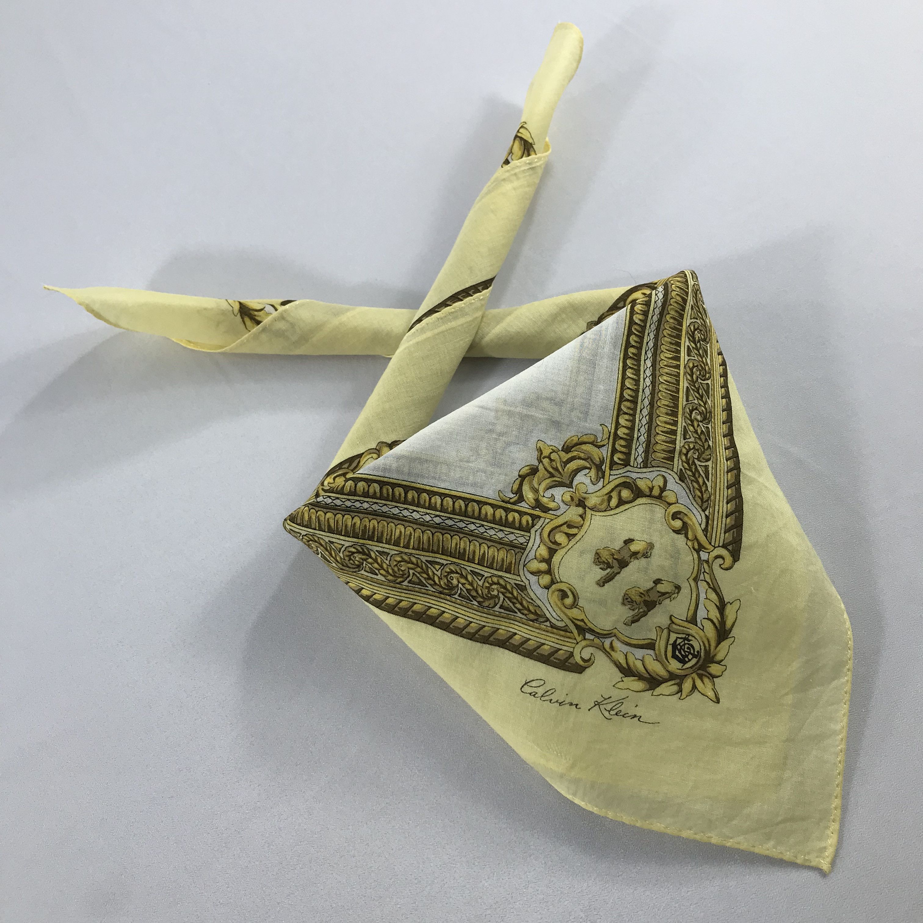 Calvin Klein × Vintage Calvin Klein Bandana / Handkerchief / Neckerchief - S2299 Size ONE SIZE - 4 Thumbnail