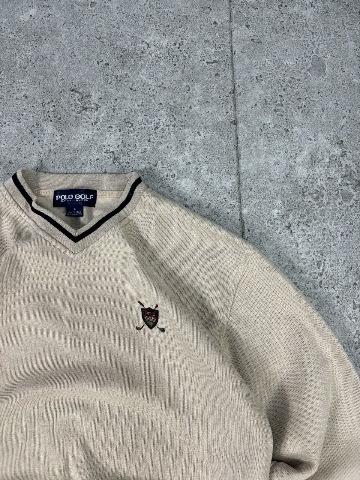 Polo Ralph Lauren × Vintage 90s RARE Polo Ralph Lauren Crewneck Sweatshirt Old Money Size US L / EU 52-54 / 3 - 4 Thumbnail