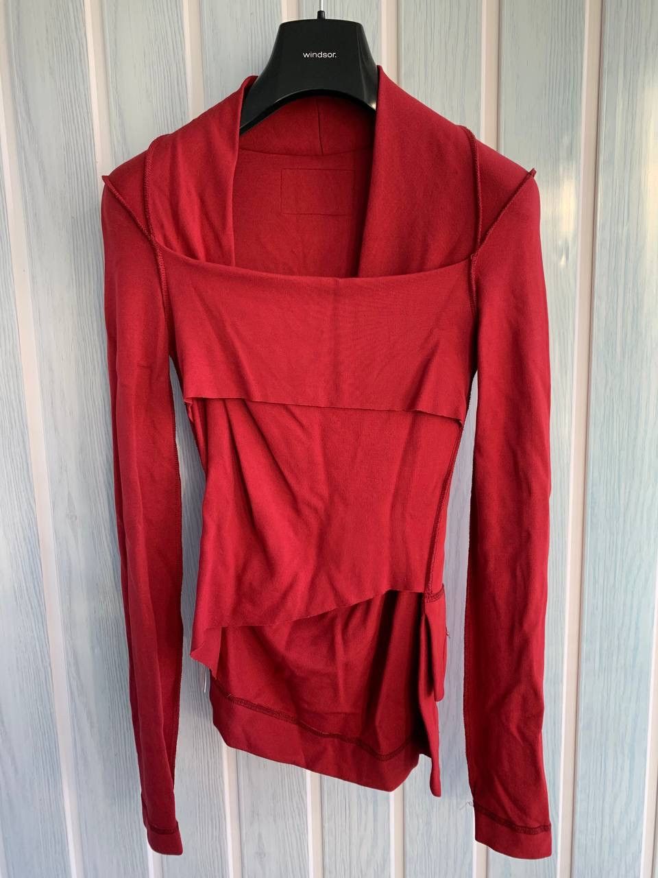 Designer × Vivienne Westwood Vivienne Westwood Anglomania Red Asymmetric Wrap Blouse Size S / US 4 / IT 40 - 8 Thumbnail