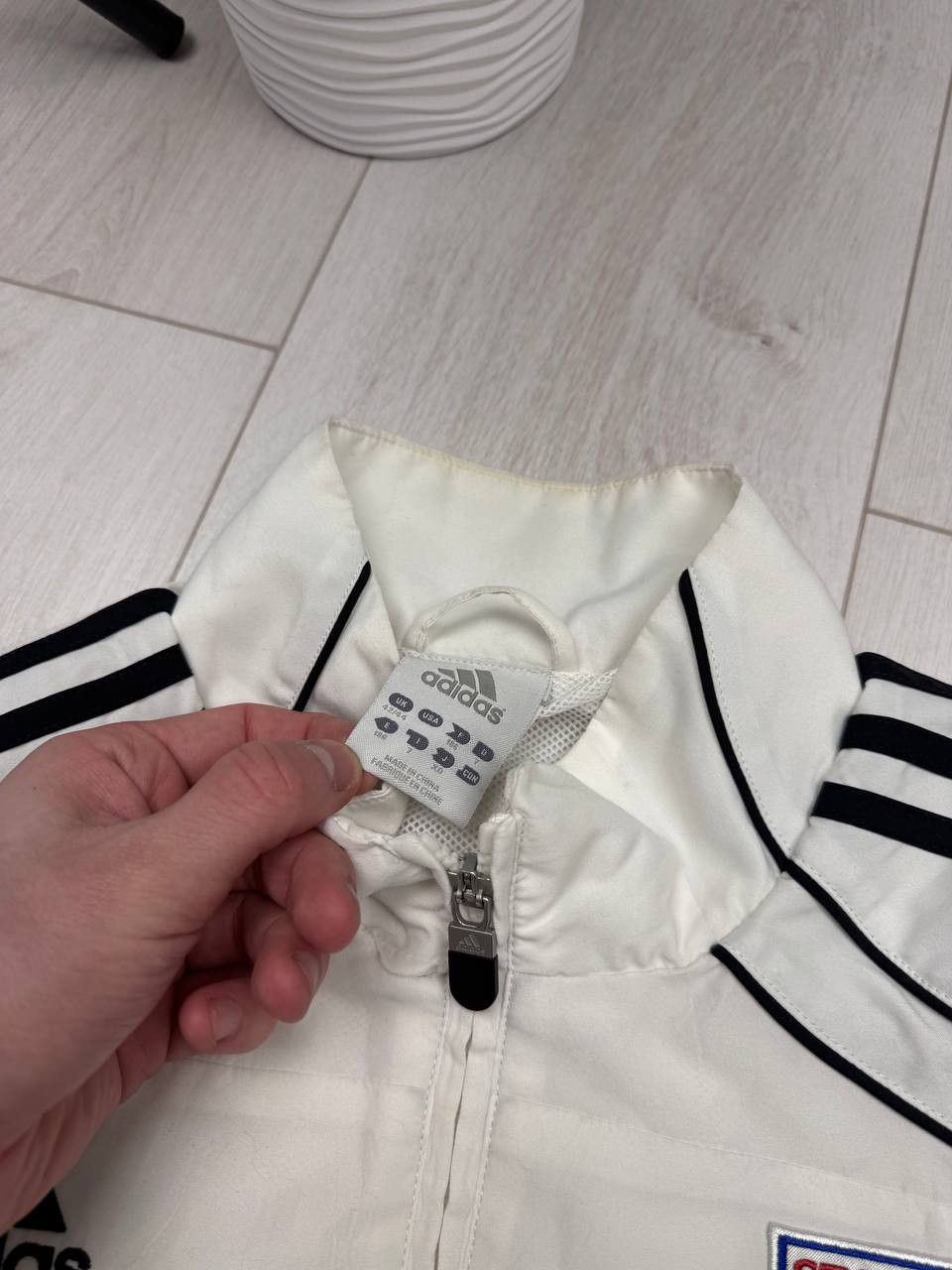 Adidas × Vintage Stoke City Jacket With Zipped White Adidas Mens Size L Size US L / EU 52-54 / 3 - 8 Thumbnail
