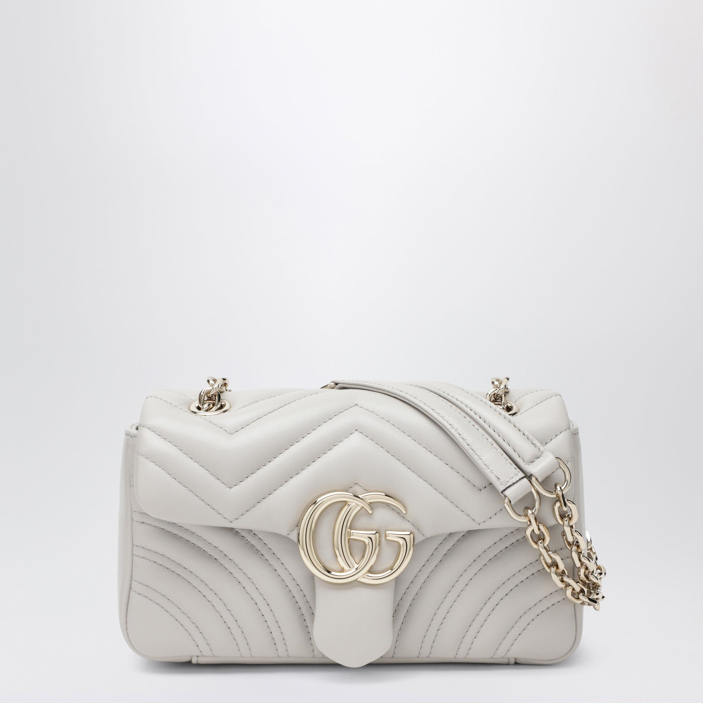 Gucci Gucci Small White Gg Marmont Shoulder Bag Size ONE SIZE - 1 Thumbnail