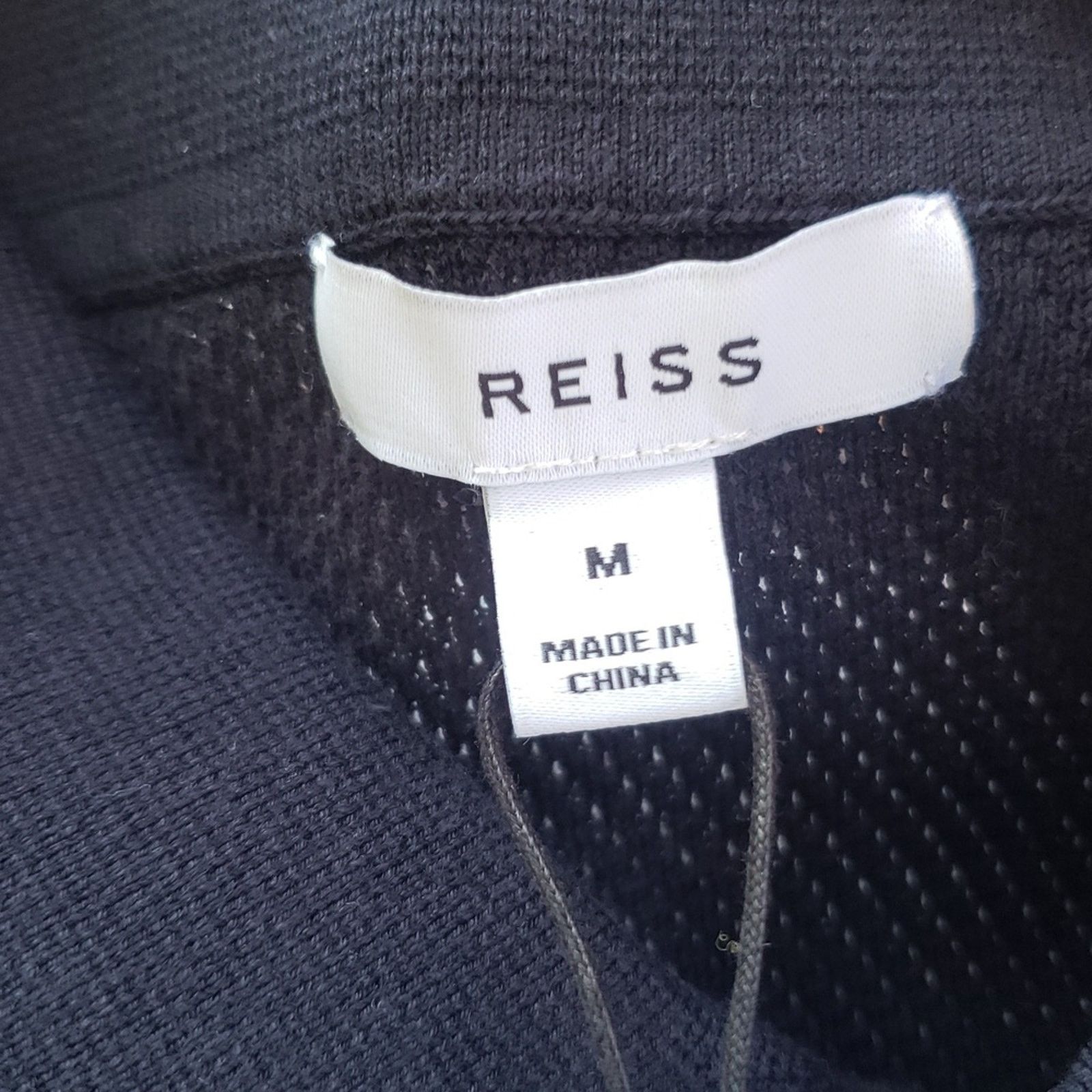 Reiss REISS Bravo Cotton Blend Textured Shirt, Size M Colour Navy Size US M / EU 48-50 / 2 - 12 Thumbnail