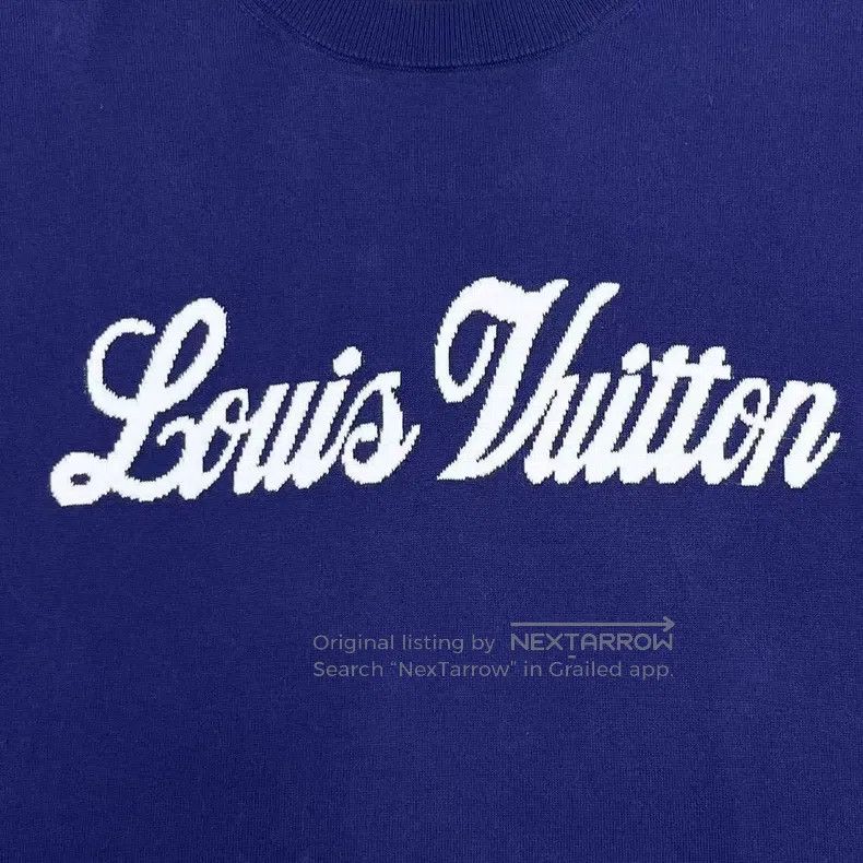 Louis Vuitton Louis Vuitton Blue embroidered embossed monogram logo knit Size US M / EU 48-50 / 2 - 4 Thumbnail