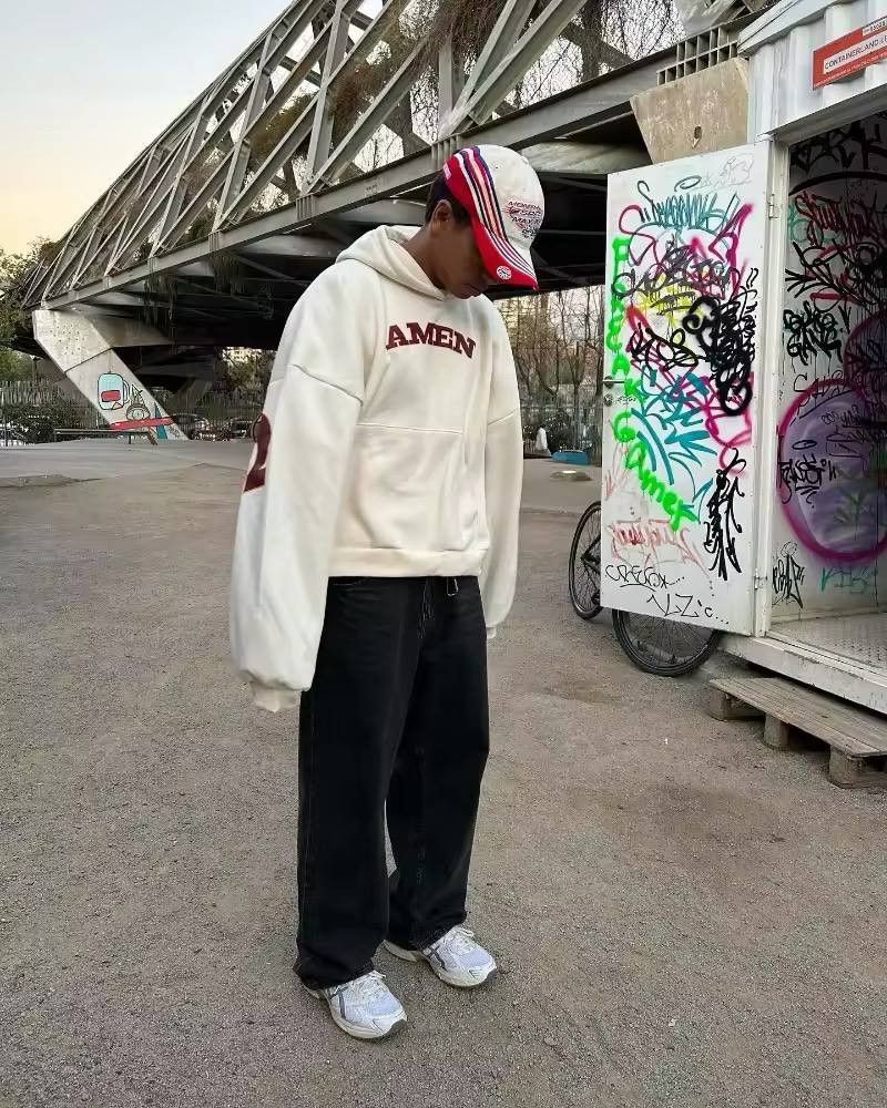 Japanese Brand × Vintage Casual loose hooded sweatshirt Size US XL / EU 56 / 4 - 2 Thumbnail