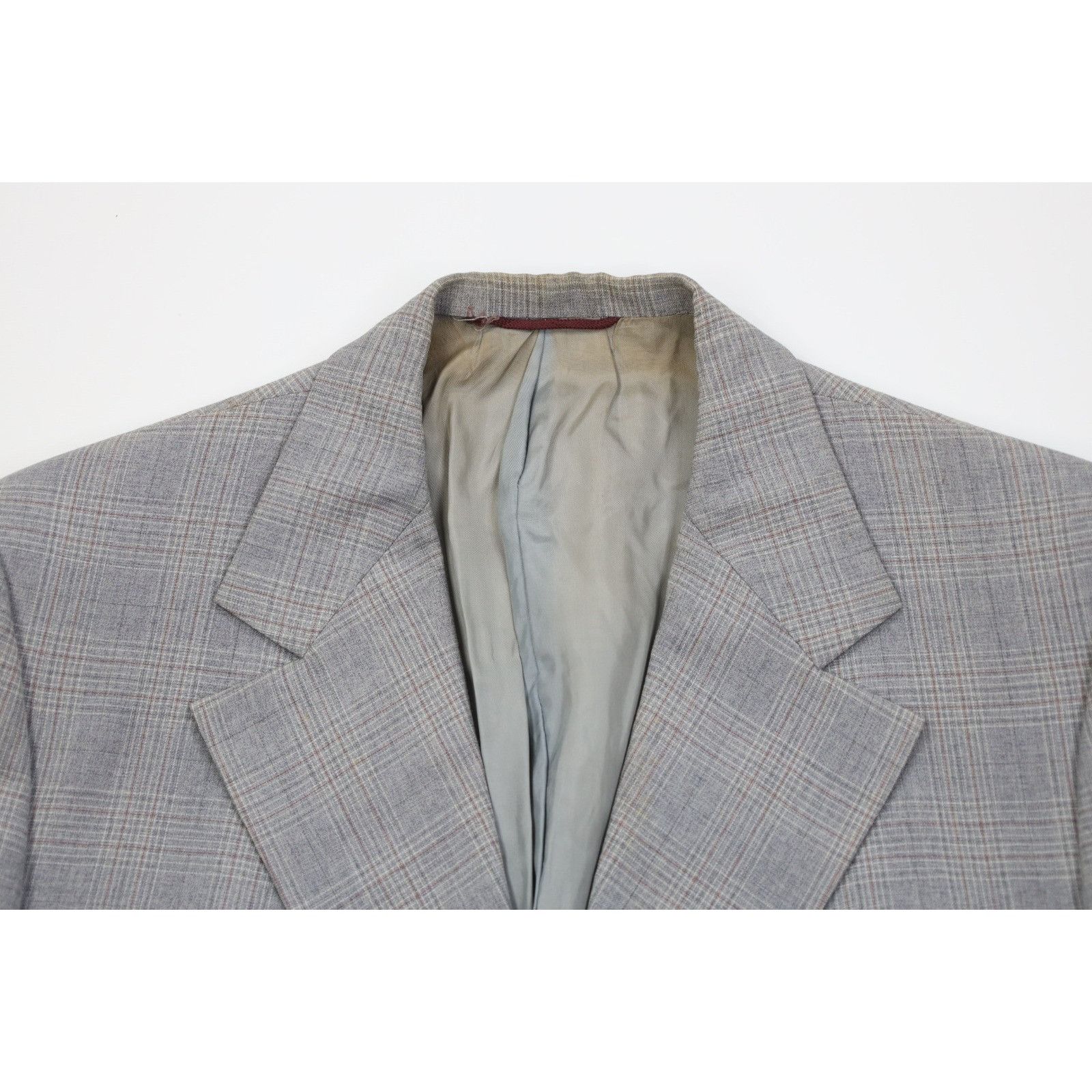 Vintage Vintage 70s Streetwear 2 Piece Wool Suit Plaid Size 42L - 3 Thumbnail