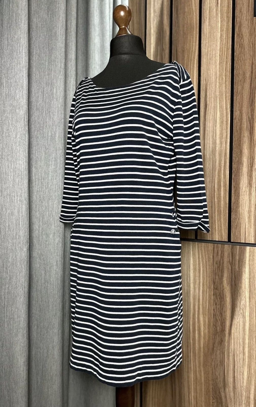 Barbour Barbour Women's Striped Dress Long Sleeve Size US 10 Size L / US 10 / IT 46 - 2 Thumbnail