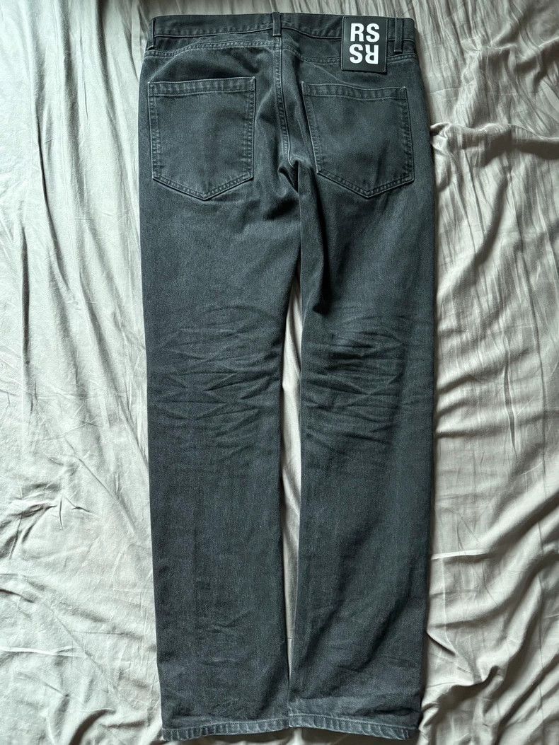 Raf Simons Raf Simons Raf Simons Black Denim Pants with Red Embroider Size US 33 - 2 Thumbnail
