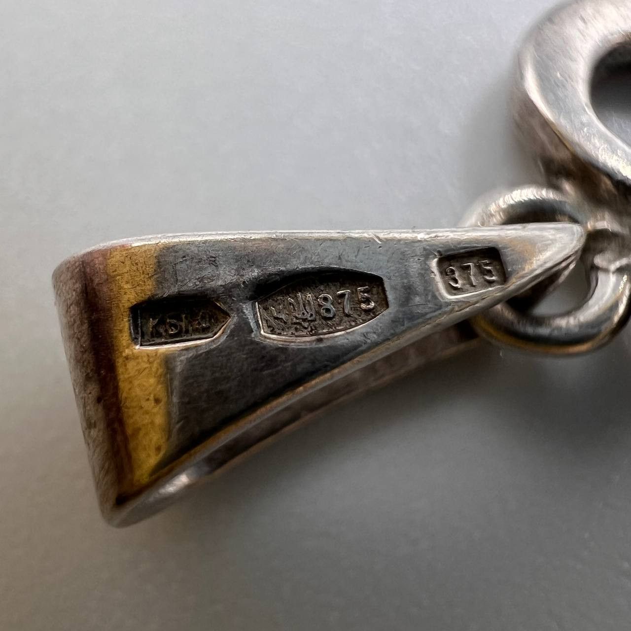 Vintage Fine Vintage Pendant Key Love Silver 875 Gold 9K Marked Size ONE SIZE - 7 Thumbnail