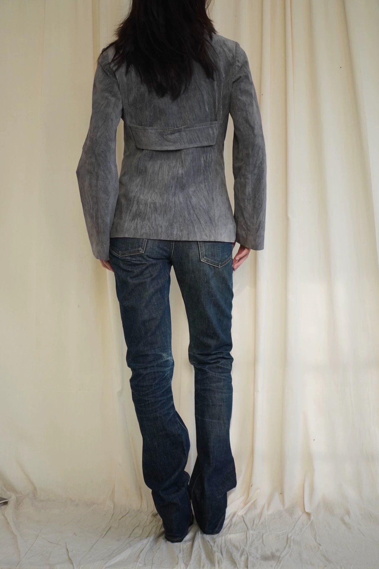 Y's Y'S YohjiYamamoto 00s Gray Pleated Pigskin Jacket Size S / US 4 / IT 40 - 5 Thumbnail