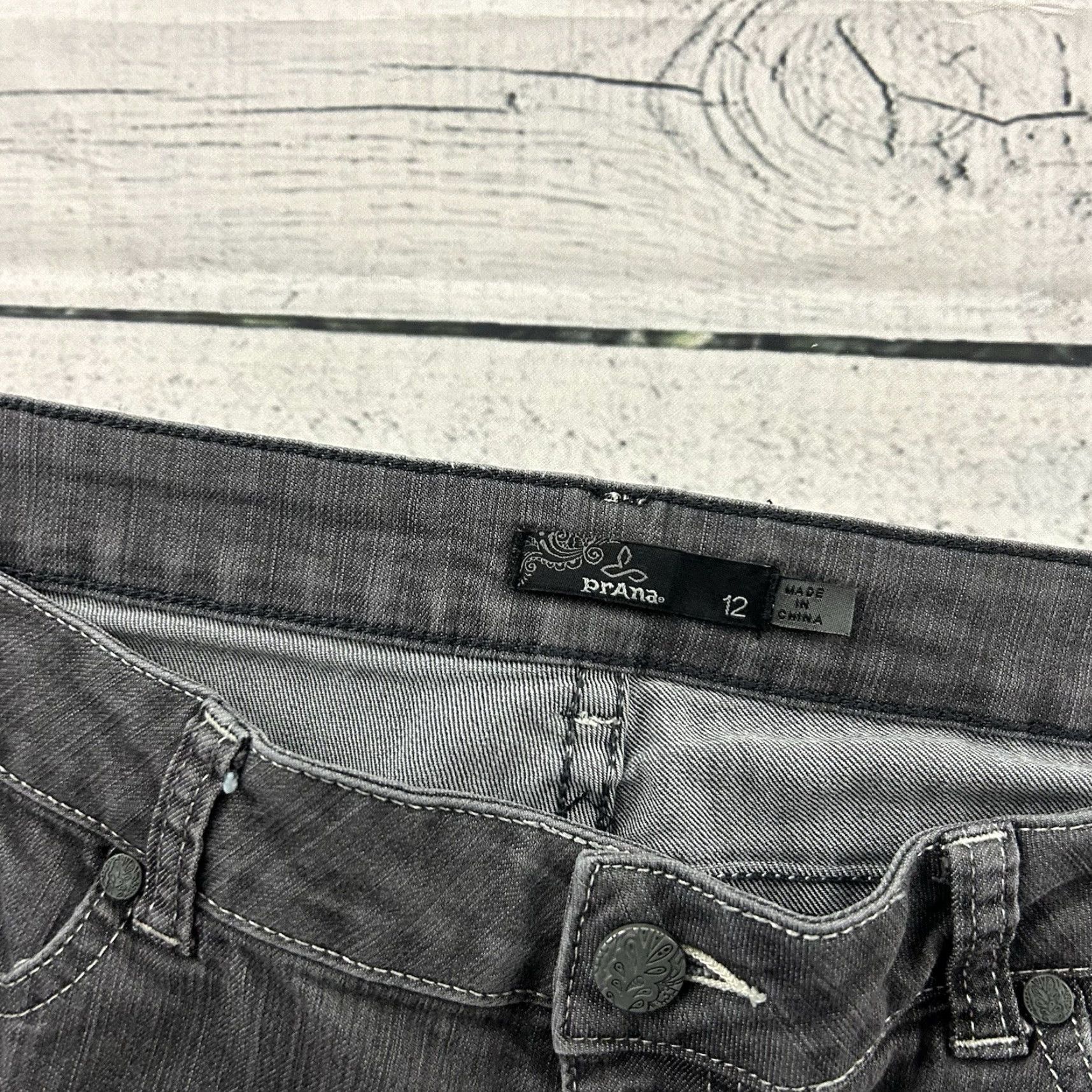 Prana PrAna Gray Wash Denim Jeans Women's 12 Skinny Jeans Gray Denim 12 Womens Size 34" / US 12 / IT 48 - 4 Thumbnail
