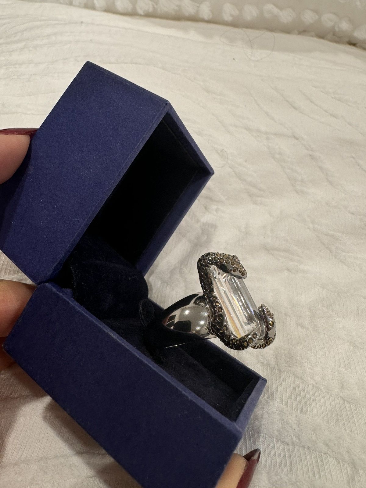 Swarovski Swarovski Silver Snake Ring Size ONE SIZE - 4 Thumbnail