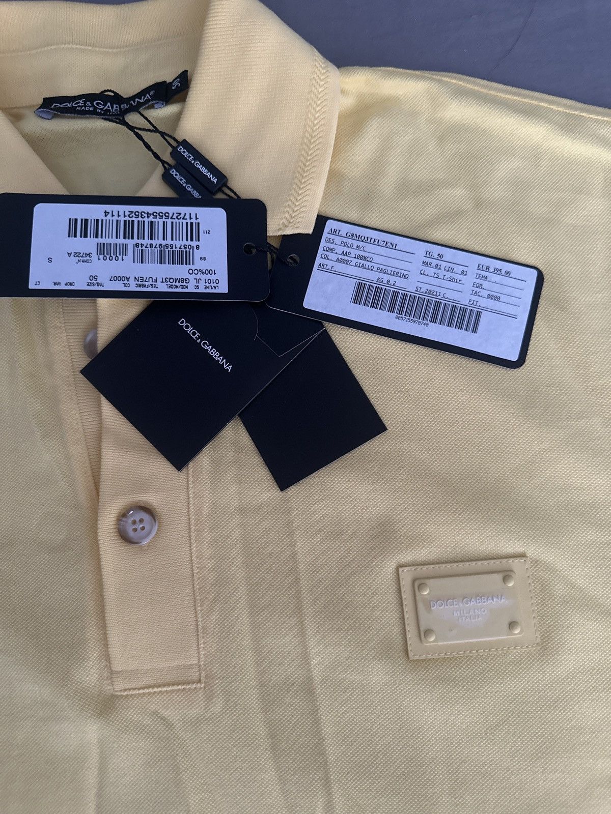 Dolce & Gabbana dolce gabana yellow polo Tshirt Size US M / EU 48-50 / 2 - 3 Thumbnail