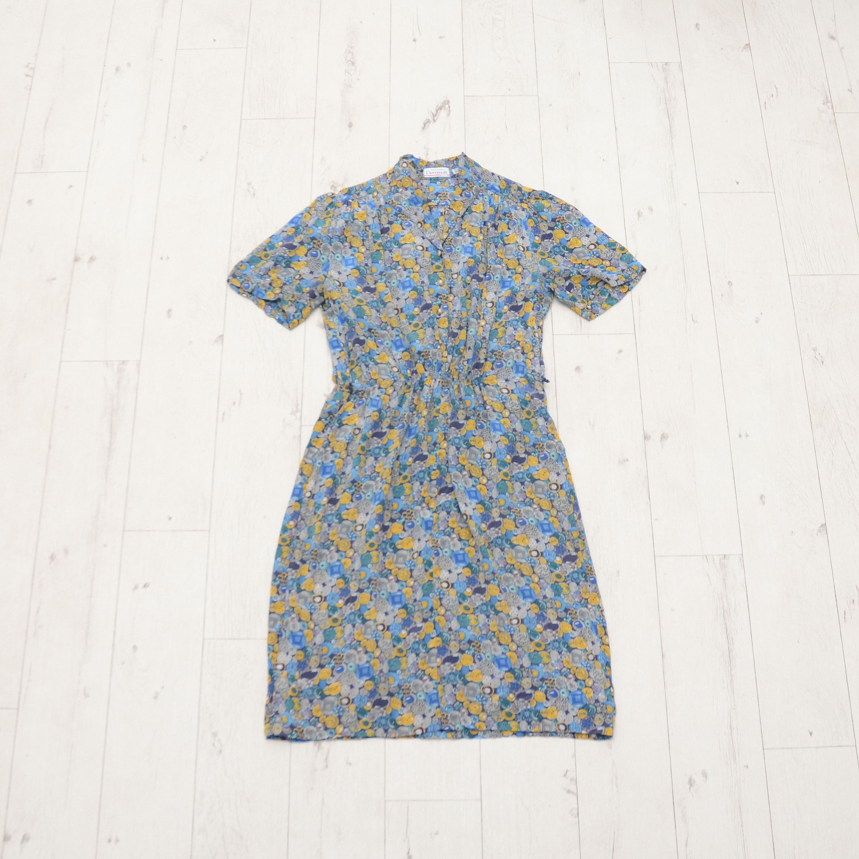 Designer × Vintage Vintage Devernois Paris Silk Dress Made in France US8 Floral Size M / US 6-8 / IT 42-44 - 1 Thumbnail