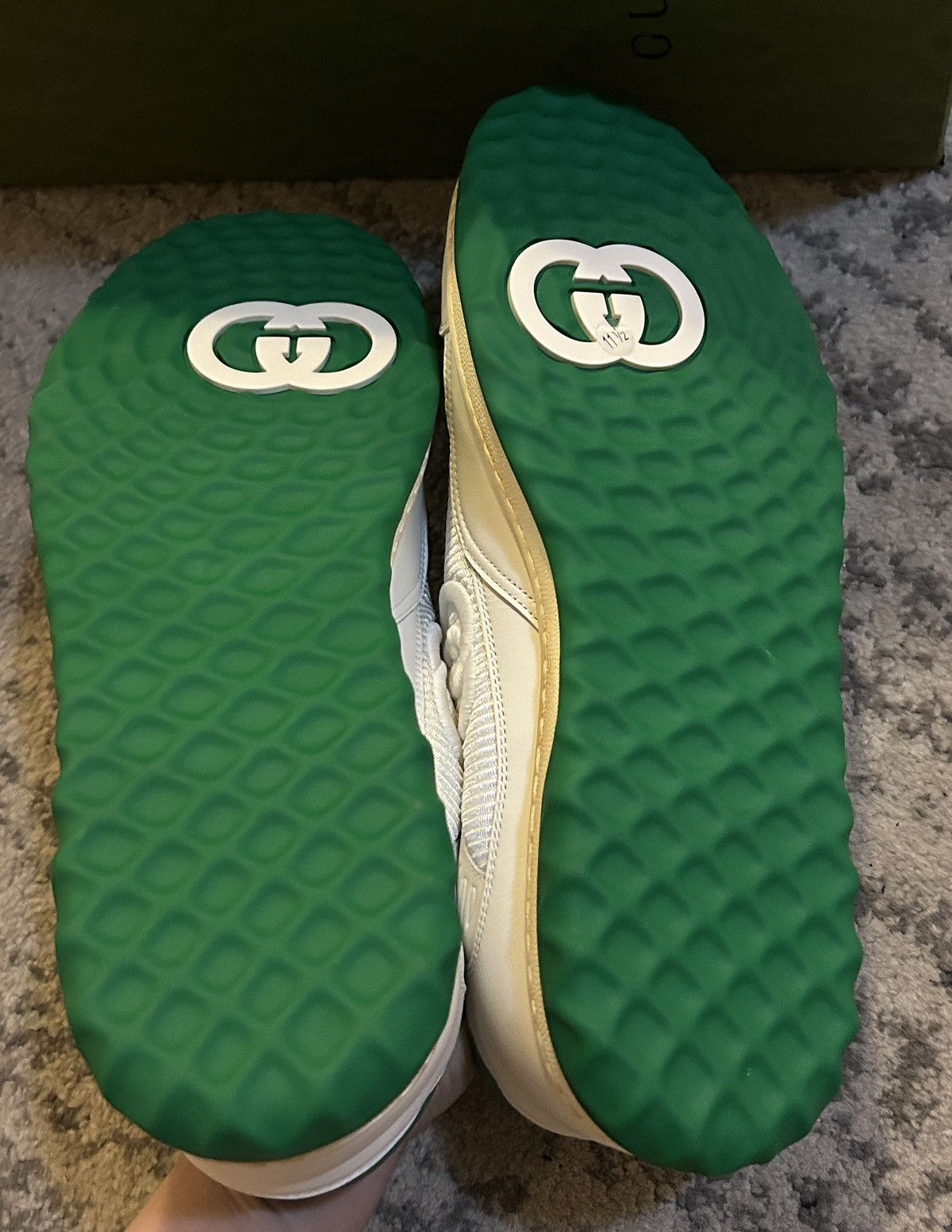 Gucci Gucci Men MAC80 Sneaker Off White Green Size US 11.5 / EU 44-45 - 5 Thumbnail