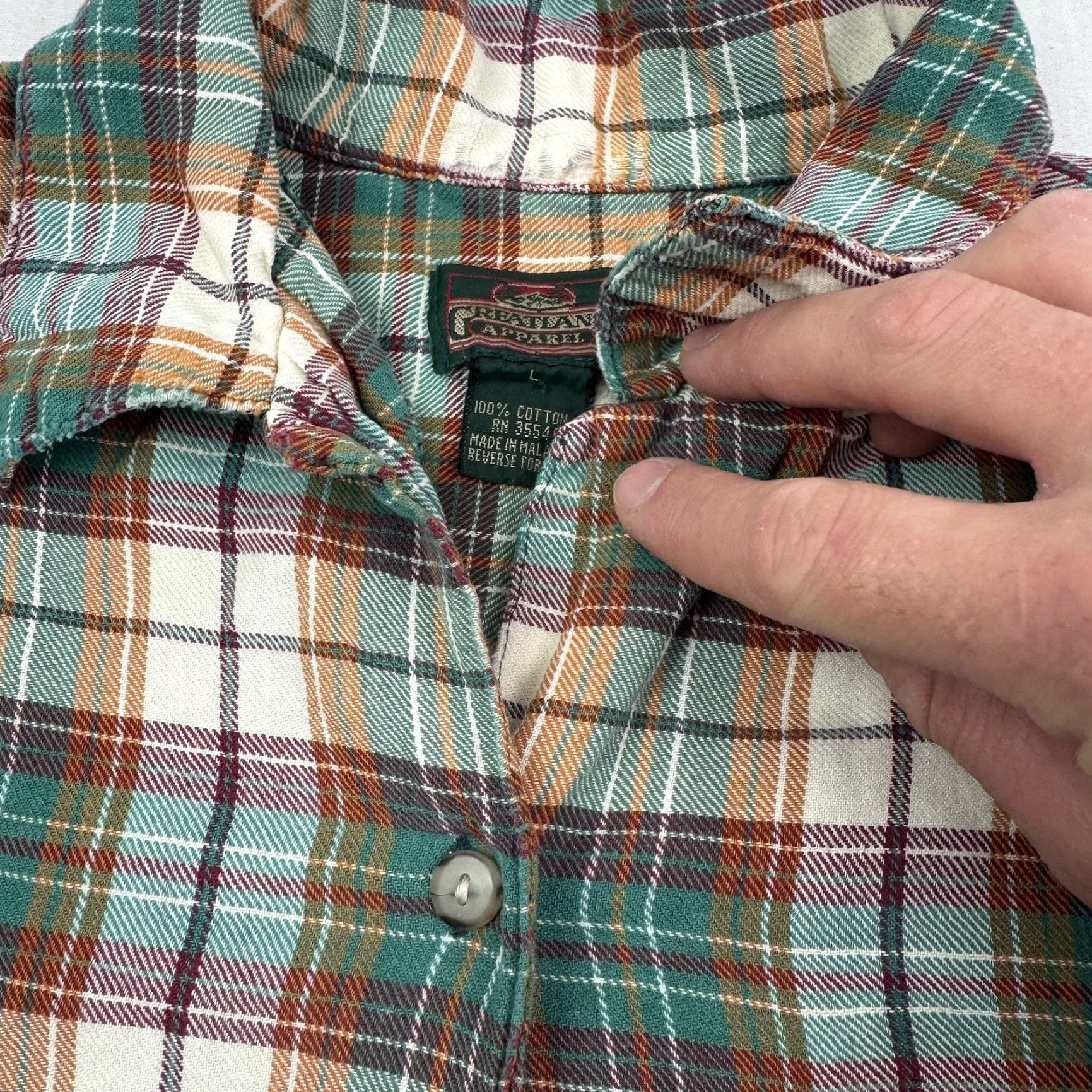 Vintage VINTAGE Greatland Shirt Adult L Green Plaid Button-Up Long Sleeve Outdoors Mens Regular 90s Classic Size US L / EU 52-54 / 3 - 6 Thumbnail