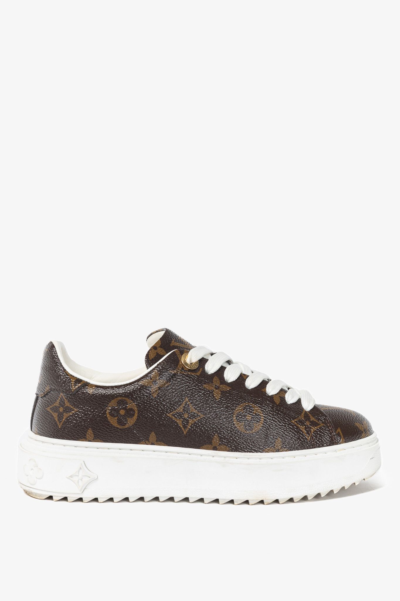 Louis Vuitton Louis Vuitton Time Out Monogram Canvas Platform Sneakers Size US 4 / IT 34 - 1 Thumbnail