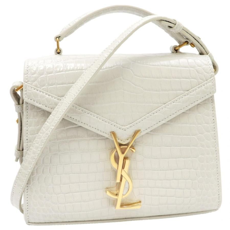 Saint Laurent Paris o1b1hav110824 Size: OS / Mini Top Handle Bag in Soft Cream Size ONE SIZE - 1 Thumbnail