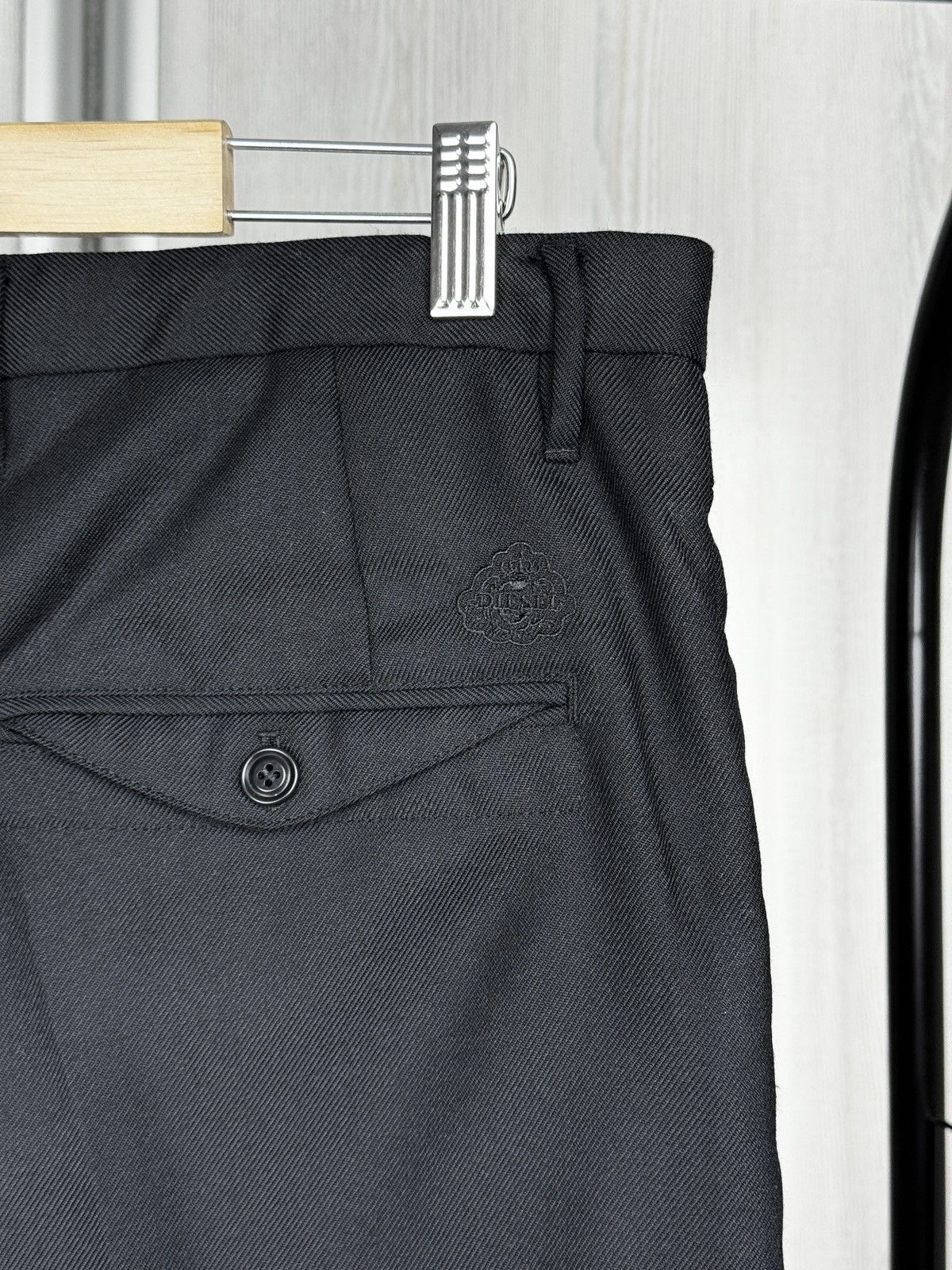 Diesel Diesel Black Wool blend classic unformal casual pants Size US 31 - 7 Thumbnail
