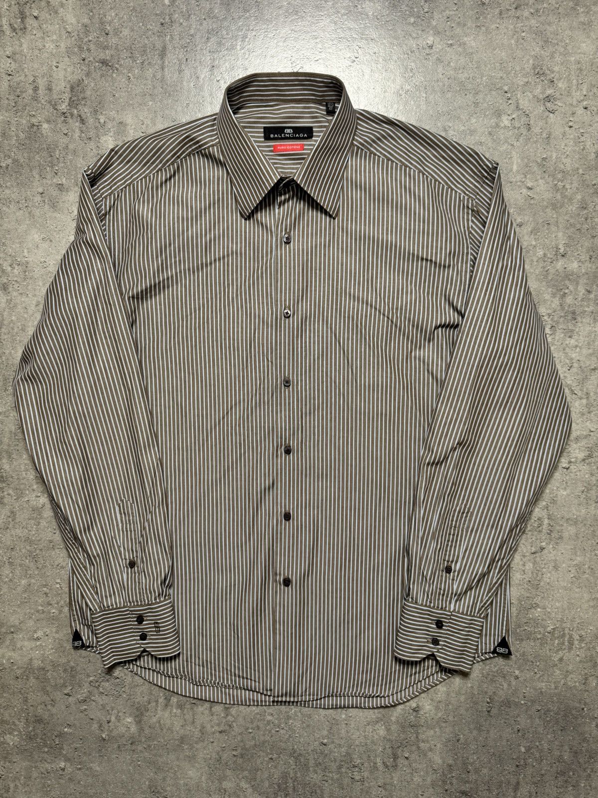 Vintage Balenciaga Striped Button Up Shirt